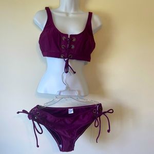 VENUS bathing suit. Royal plum color. Bottoms: size 10, Top: DD